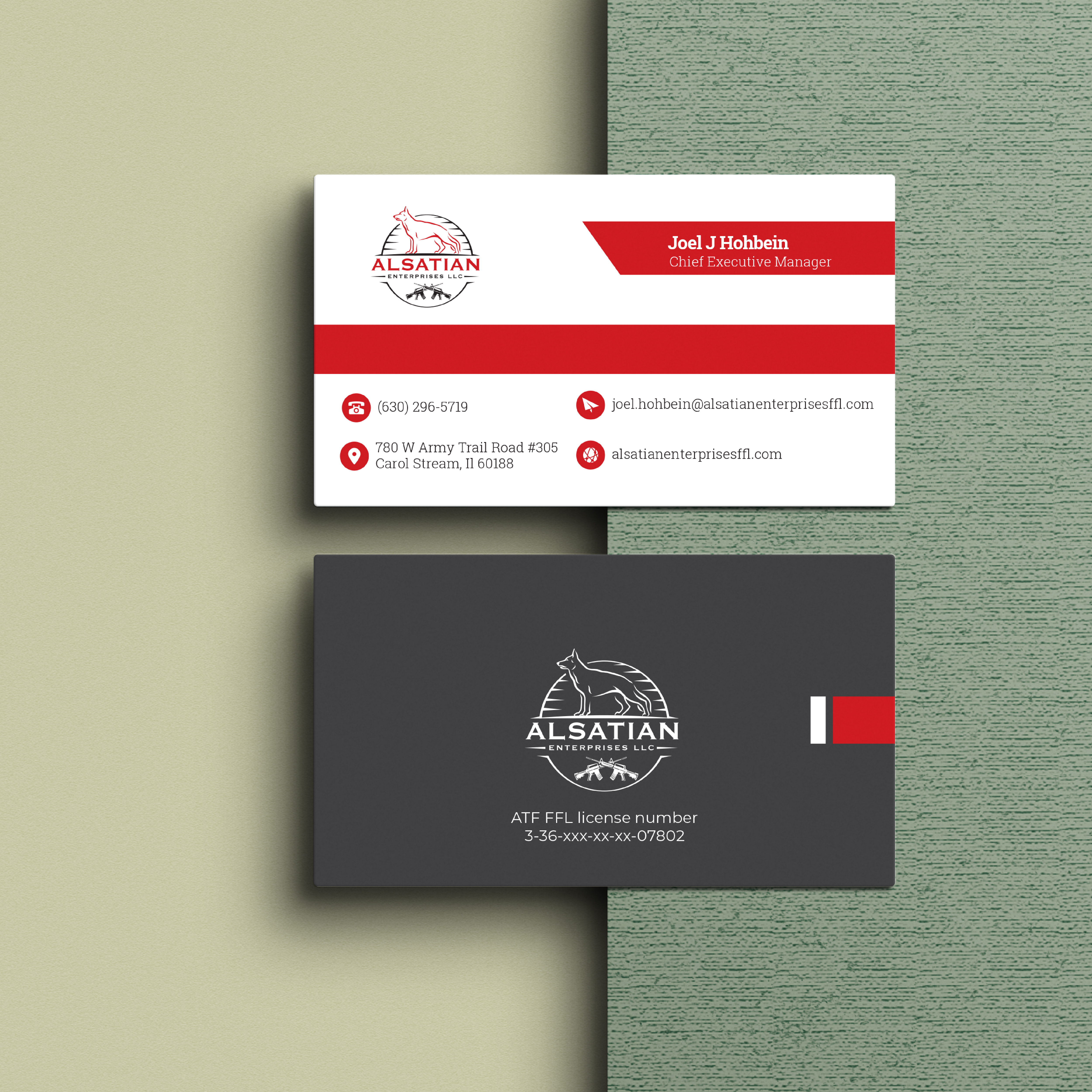 Business Card Design by Tharindu Gomas for Alsatian Enterprises LLC  | Design #29126851