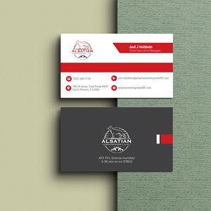 Business Card Design by Tharindu Gomas for Alsatian Enterprises LLC  | Design: #29126851