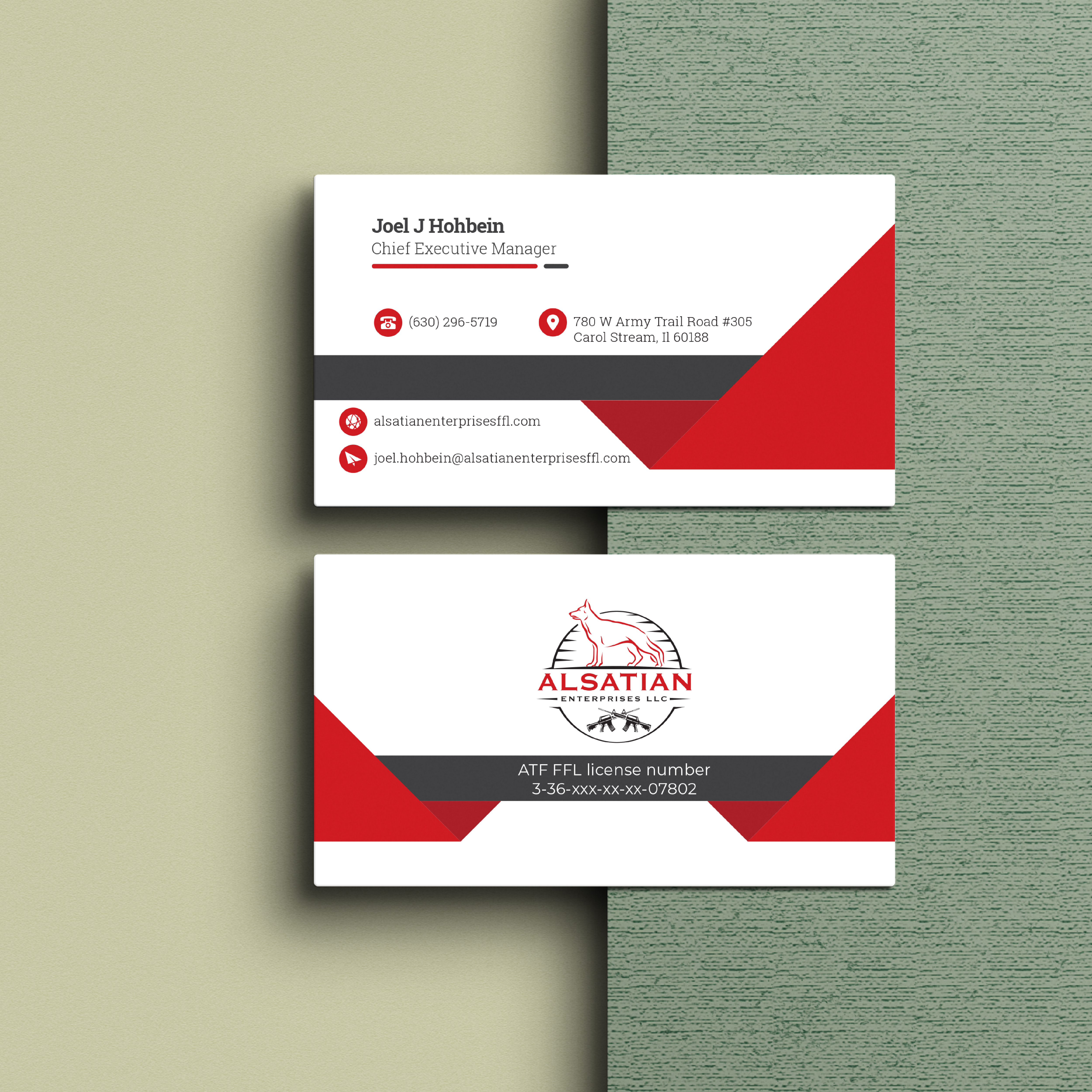 Business Card Design by Tharindu Gomas for Alsatian Enterprises LLC  | Design #29126855