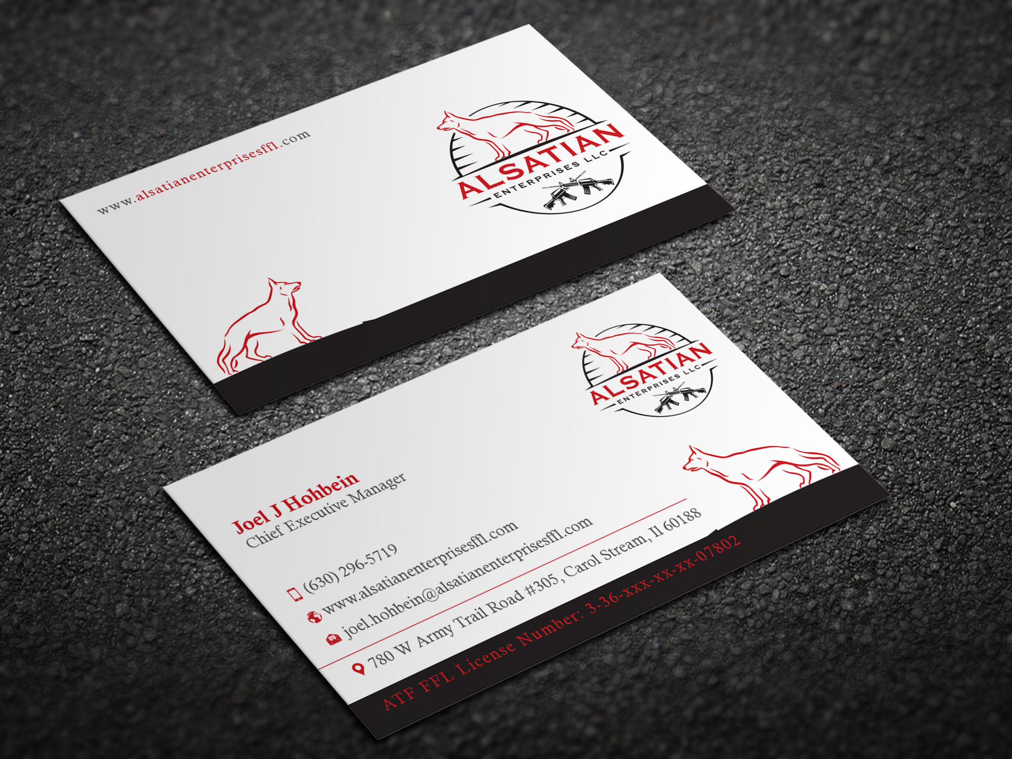 Business Card Design by Magic of Art for Alsatian Enterprises LLC  | Design #29093161