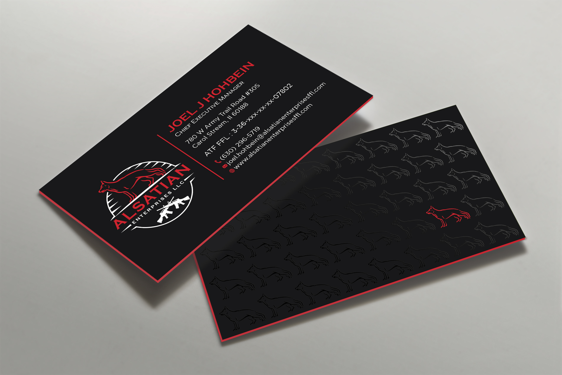 Business Card Design by Tripti Ranjan Gain for Alsatian Enterprises LLC  | Design #29080138