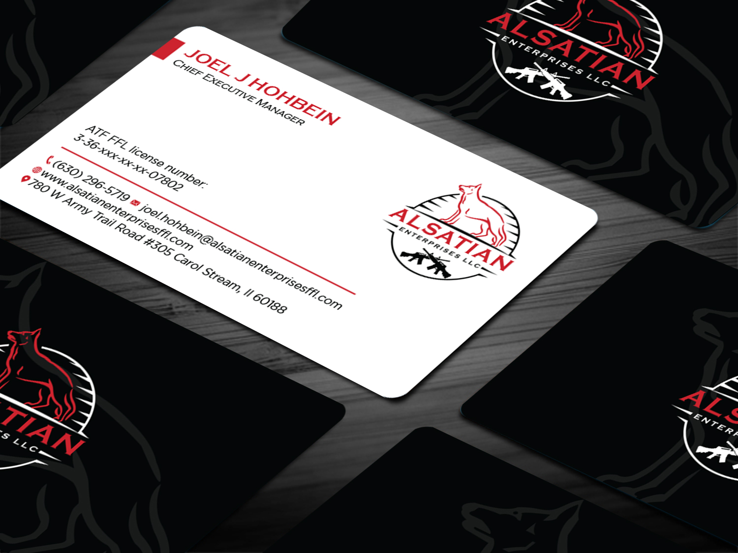 Business Card Design by Tripti Ranjan Gain for Alsatian Enterprises LLC  | Design #29080173