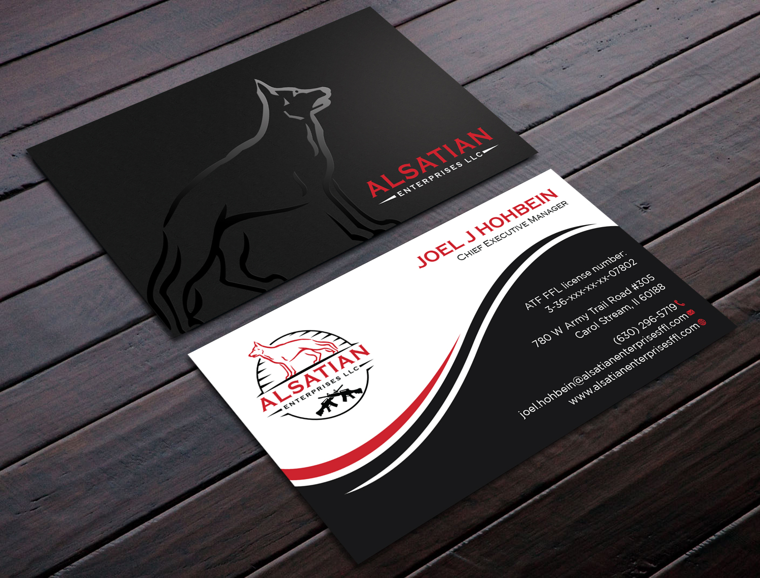 Business Card Design by Tripti Ranjan Gain for Alsatian Enterprises LLC  | Design #29080177