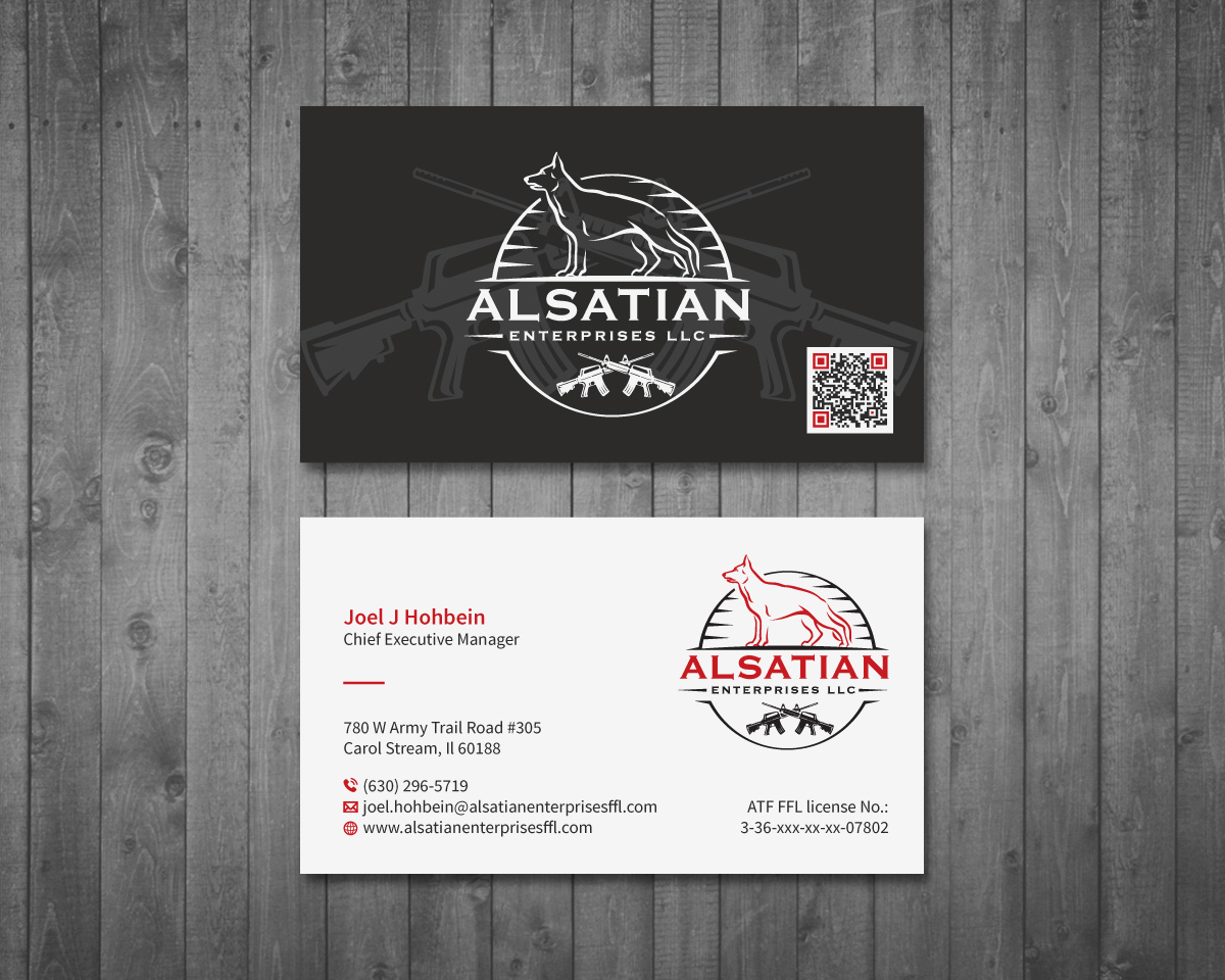 Visitenkarten-Design von MDesign für Alsatian Enterprises LLC  | Design #29118298