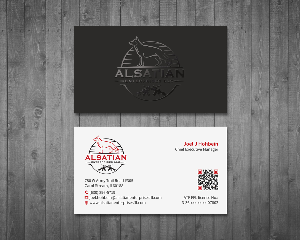 Business Card Design by MDesign for Alsatian Enterprises LLC  | Design #29118299