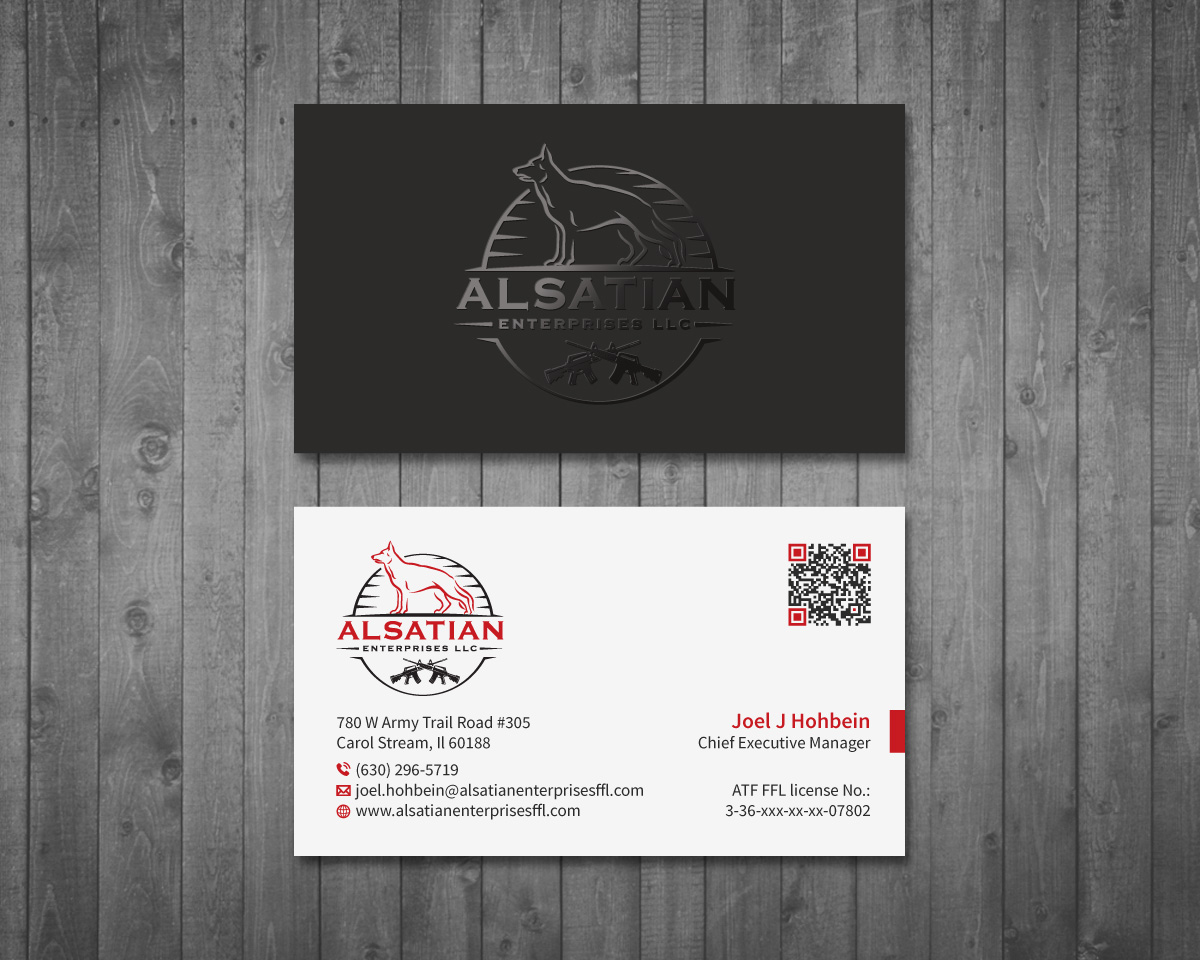 Business Card Design by MDesign for Alsatian Enterprises LLC  | Design #29118301