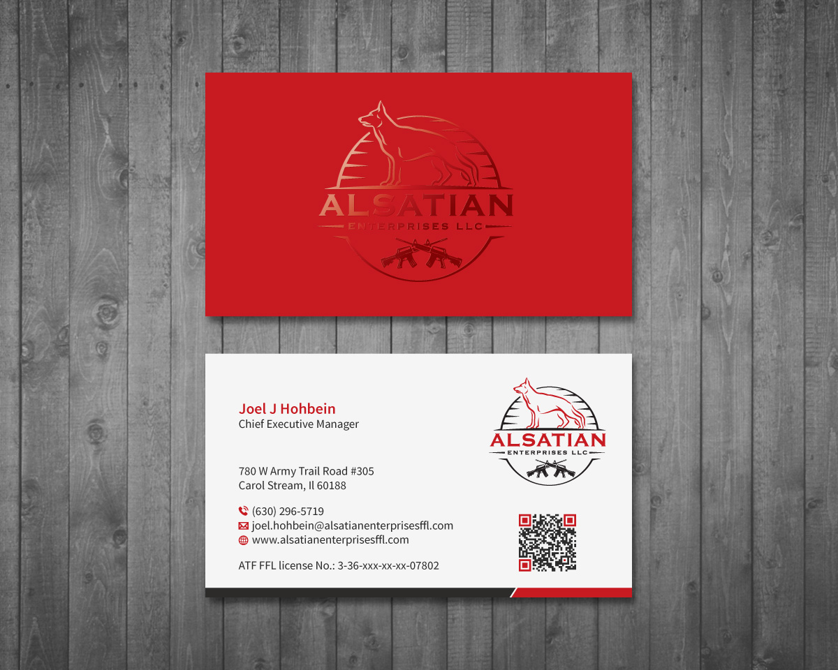 Visitenkarten-Design von MDesign für Alsatian Enterprises LLC  | Design #29118304