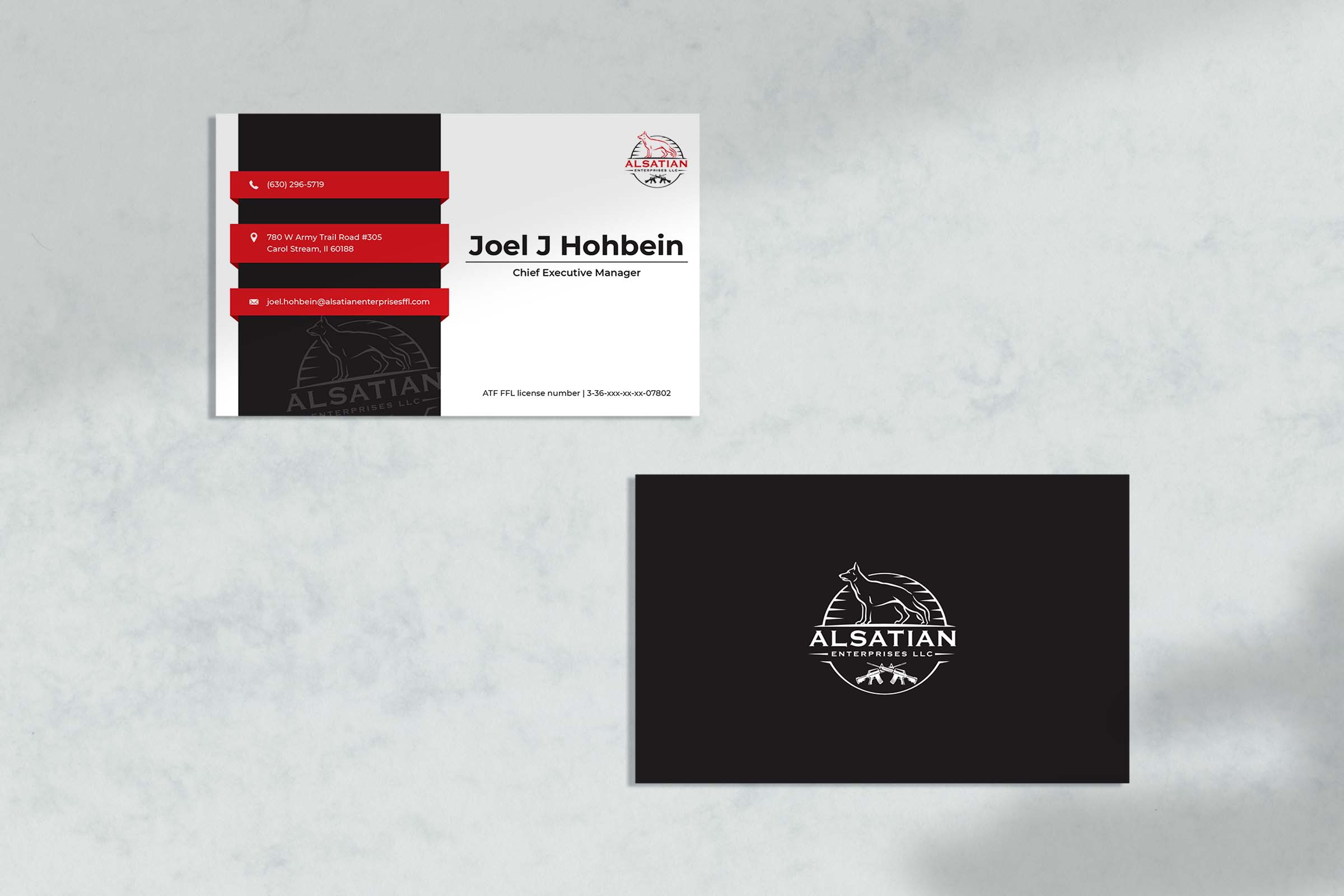 Visitenkarten-Design von iftitahNA für Alsatian Enterprises LLC  | Design #29113968