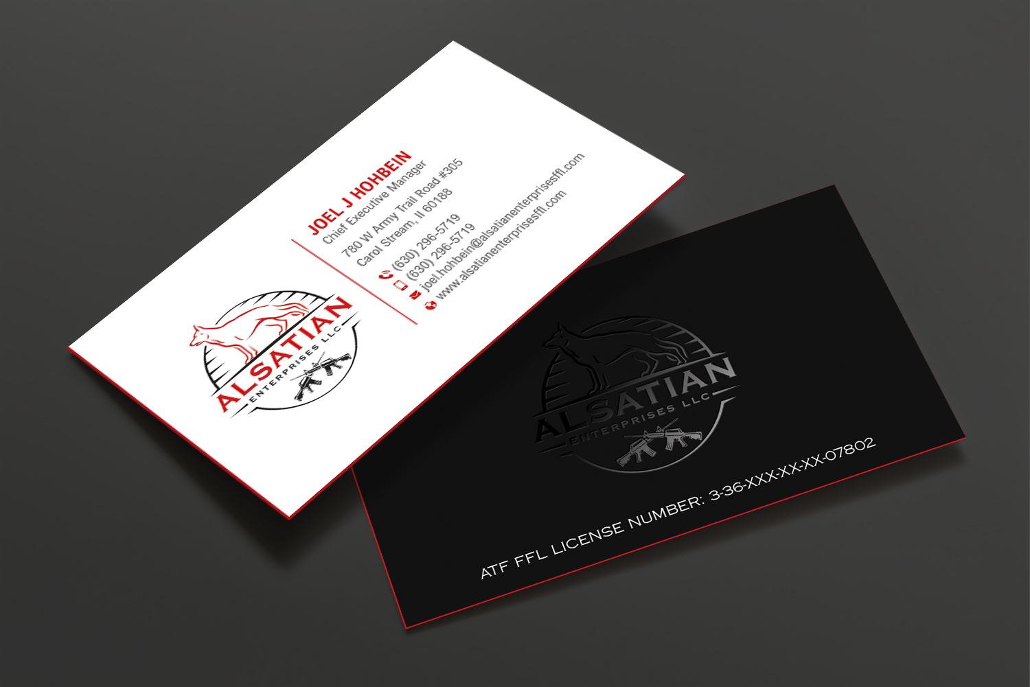 Diseño de Tarjeta de Presentación por DesignShout para Alsatian Enterprises LLC  | Diseño #29080654