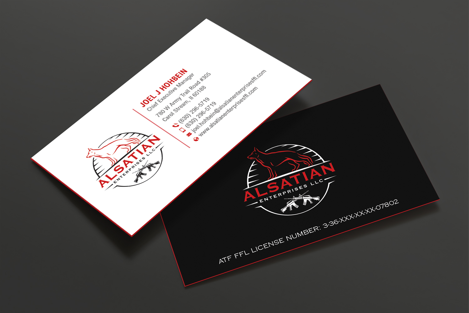 Diseño de Tarjeta de Presentación por DesignShout para Alsatian Enterprises LLC  | Diseño #29080655