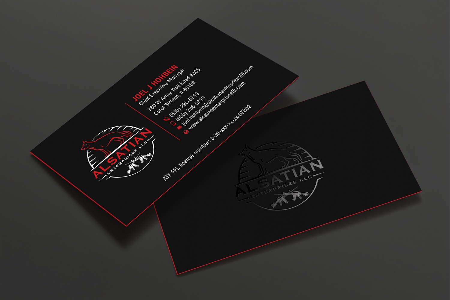 Business Card Design by DesignShout for Alsatian Enterprises LLC  | Design #29080683