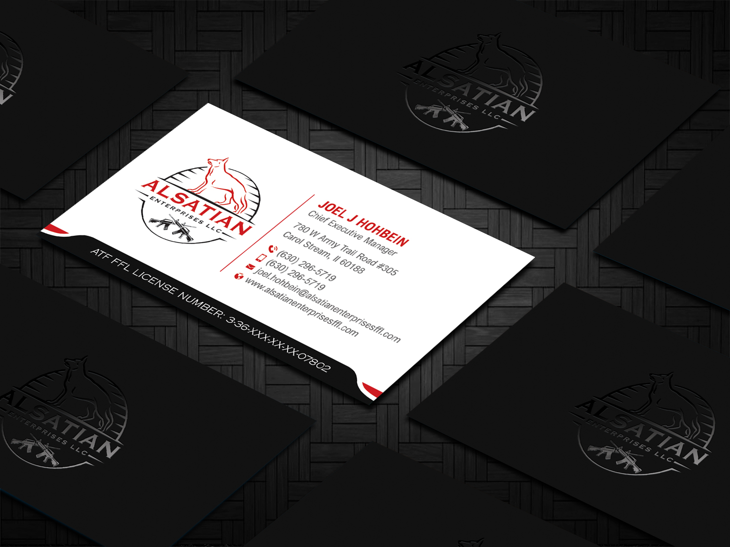 Diseño de Tarjeta de Presentación por DesignShout para Alsatian Enterprises LLC  | Diseño #29080811