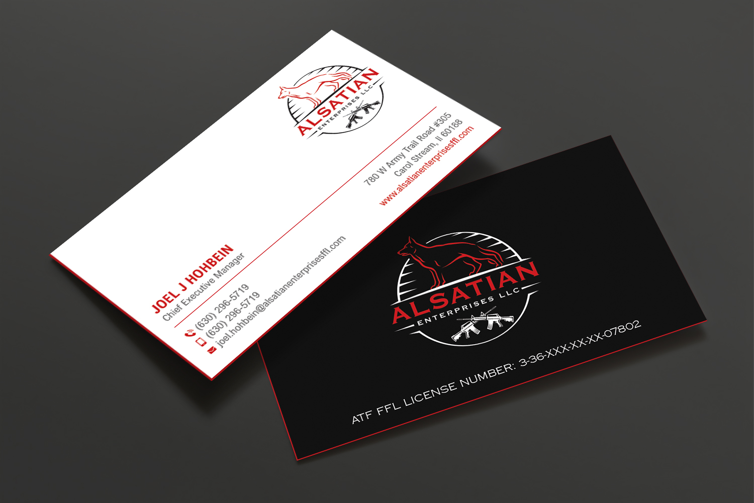 Diseño de Tarjeta de Presentación por DesignShout para Alsatian Enterprises LLC  | Diseño #29080910