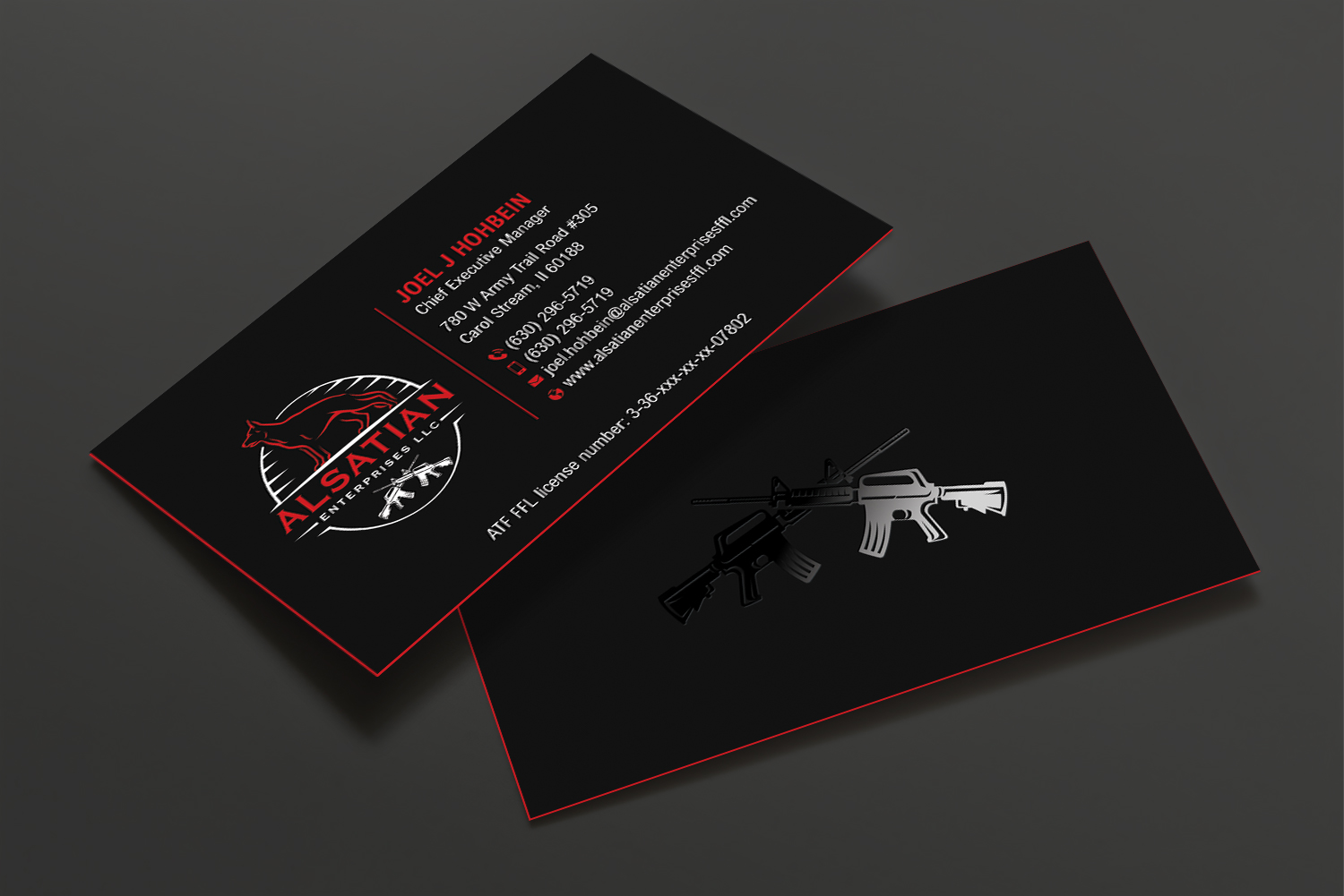 Diseño de Tarjeta de Presentación por DesignShout para Alsatian Enterprises LLC  | Diseño #29081101