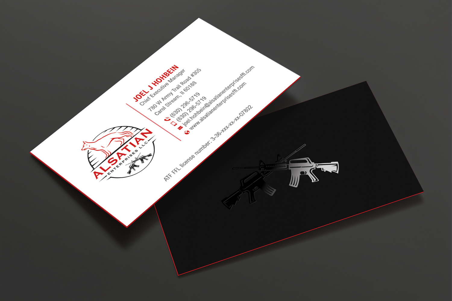 Diseño de Tarjeta de Presentación por DesignShout para Alsatian Enterprises LLC  | Diseño #29081102