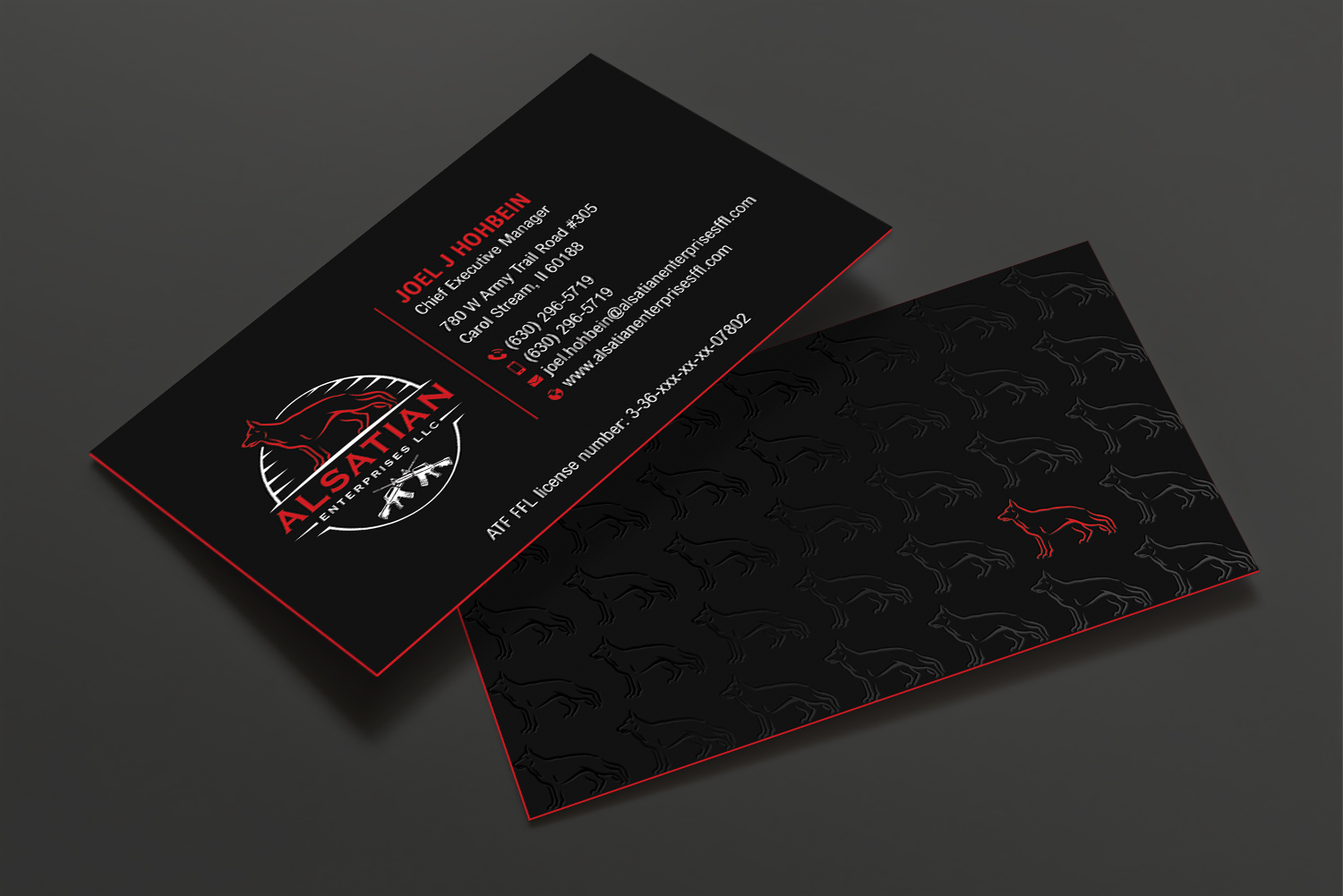 Business Card Design by DesignShout for Alsatian Enterprises LLC  | Design #29081133