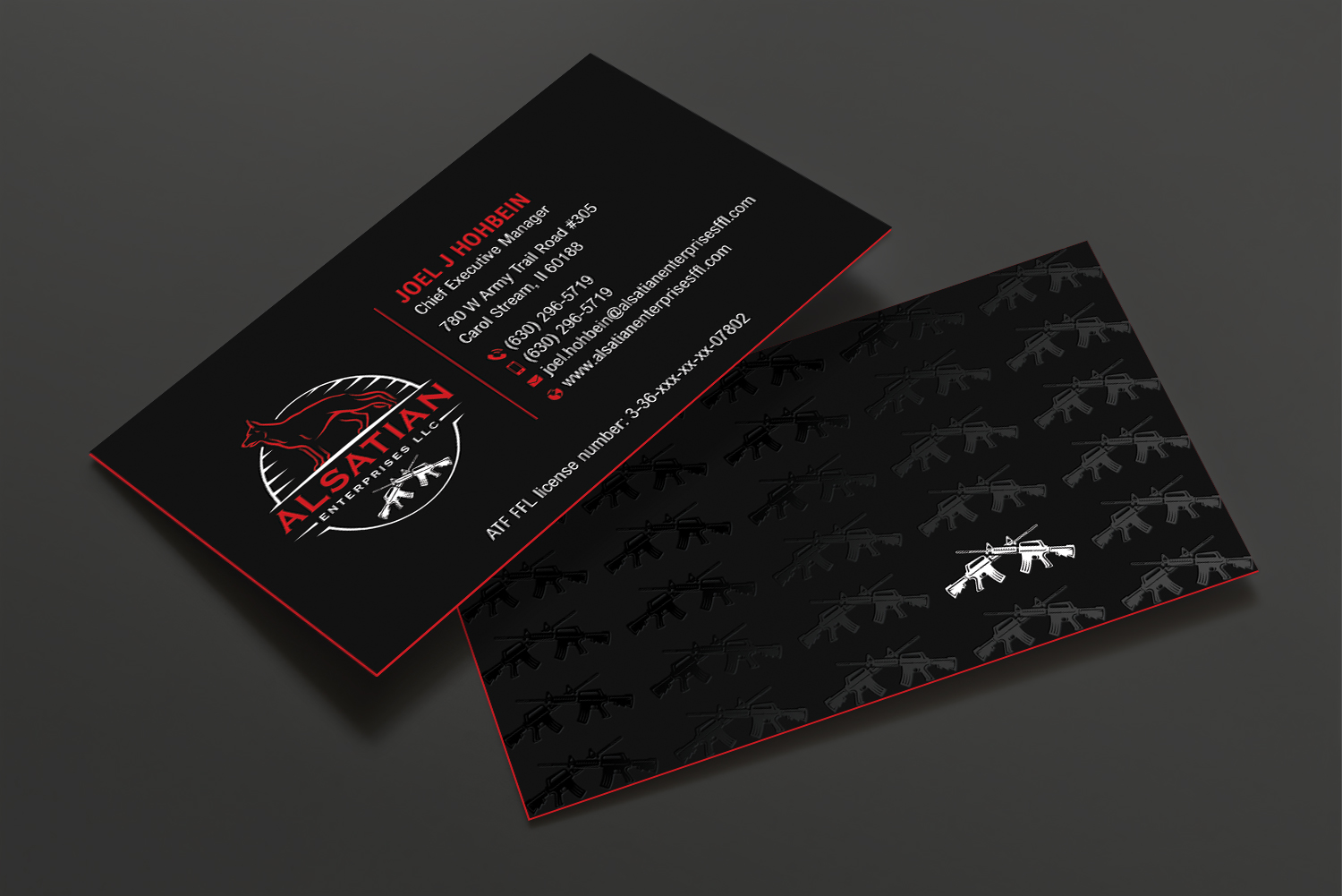 Business Card Design by DesignShout for Alsatian Enterprises LLC  | Design #29081195