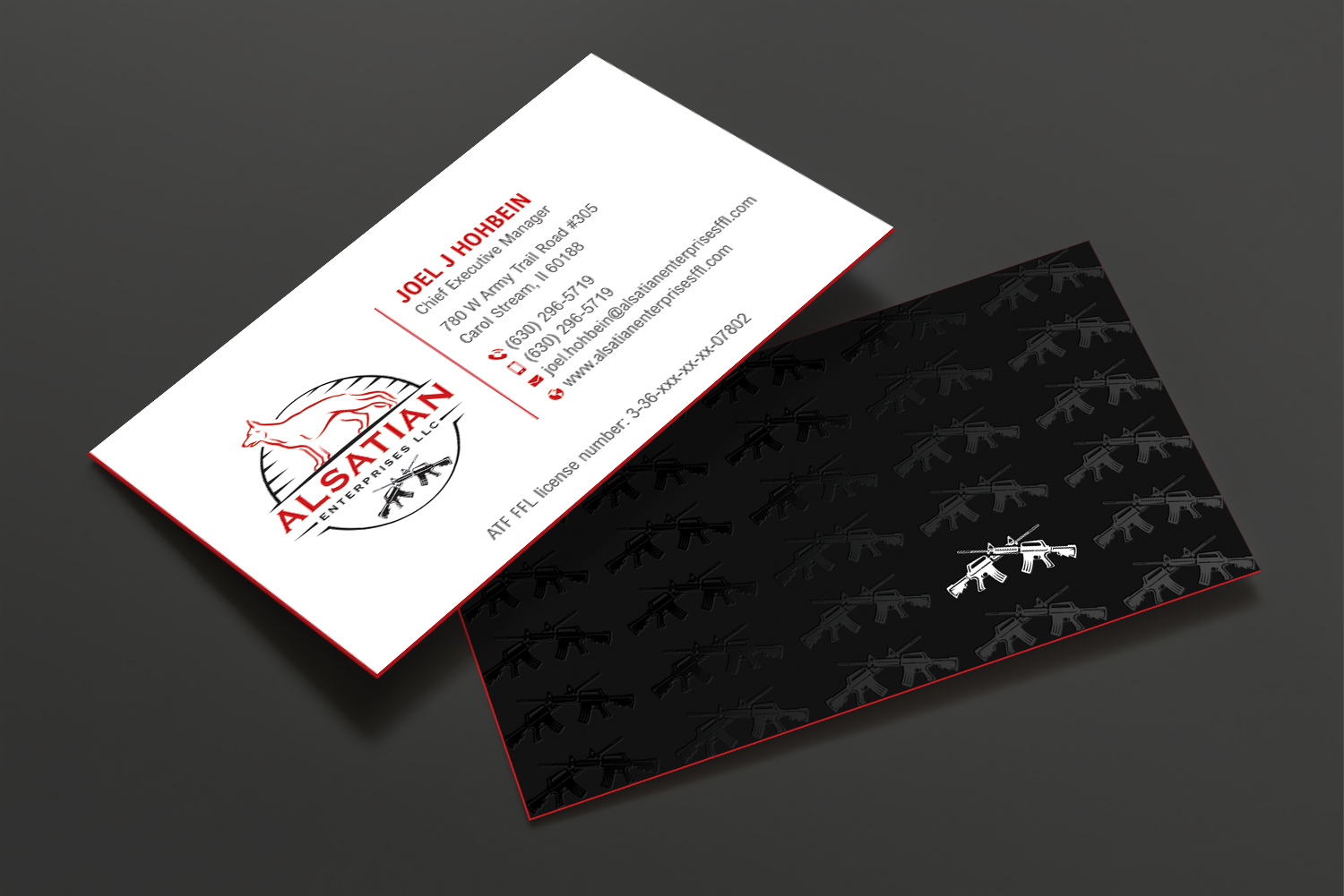 Business Card Design by DesignShout for Alsatian Enterprises LLC  | Design #29081196