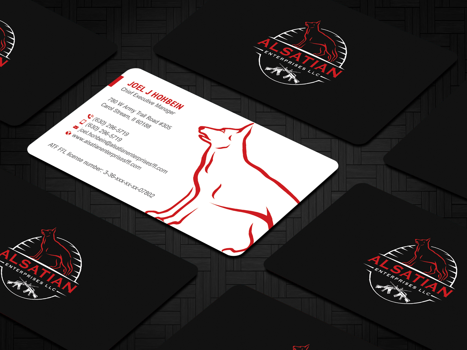 Business Card Design by DesignShout for Alsatian Enterprises LLC  | Design #29081243