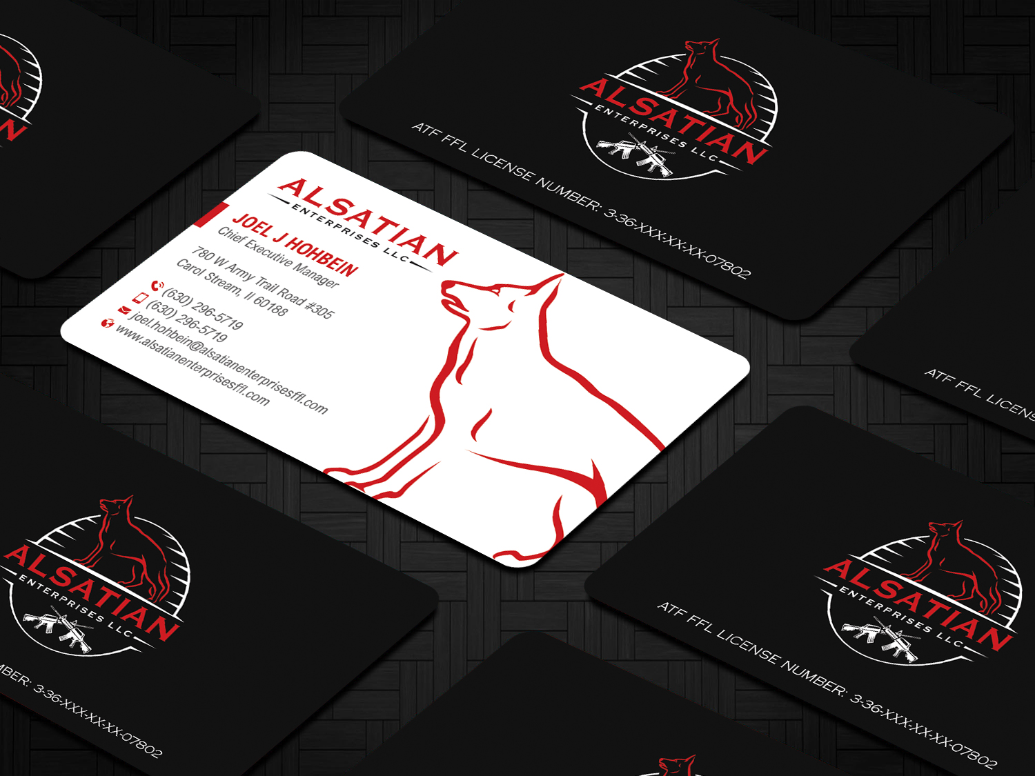 Business Card Design by DesignShout for Alsatian Enterprises LLC  | Design #29081266