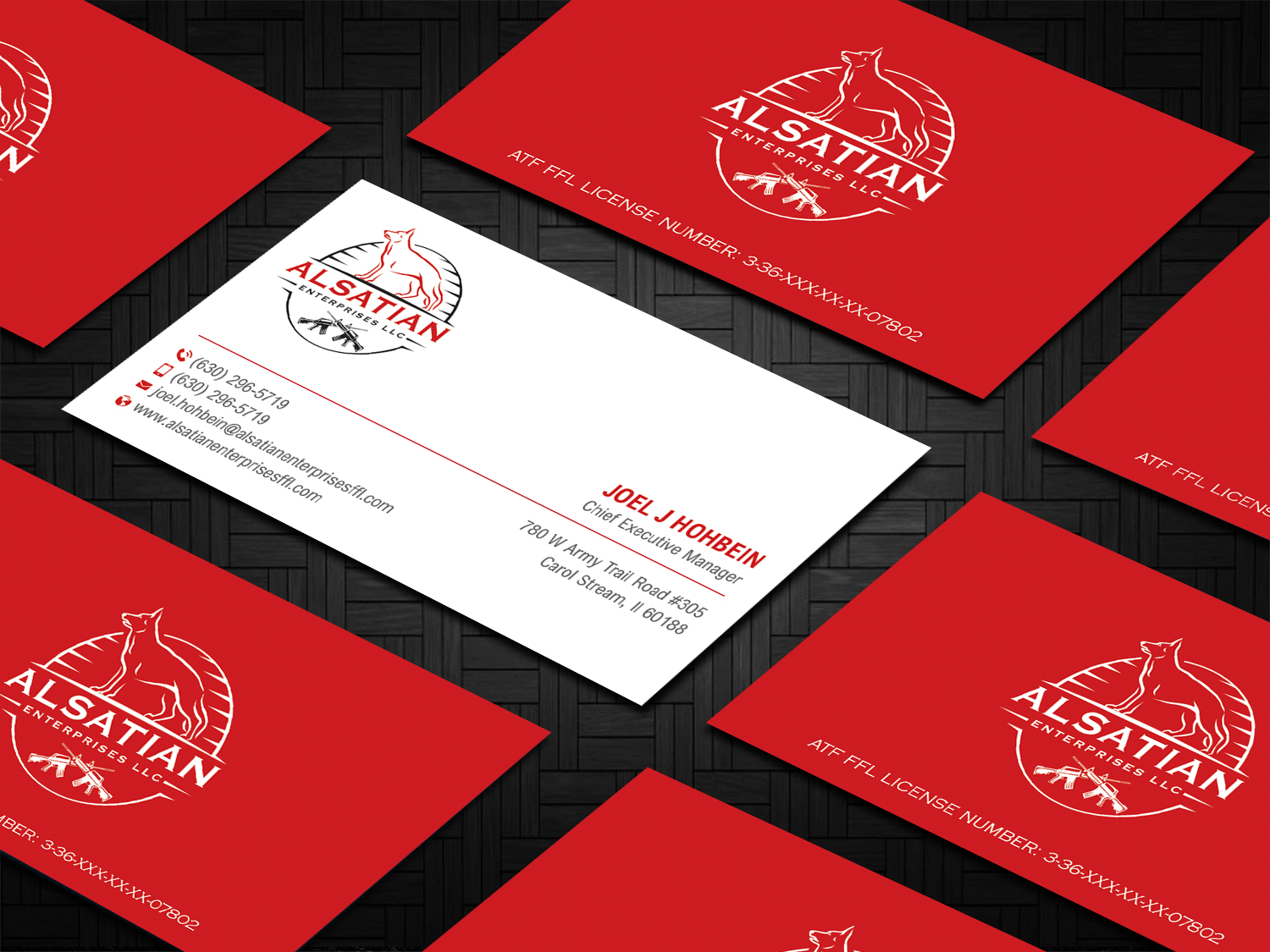 Business Card Design by DesignShout for Alsatian Enterprises LLC  | Design #29123835
