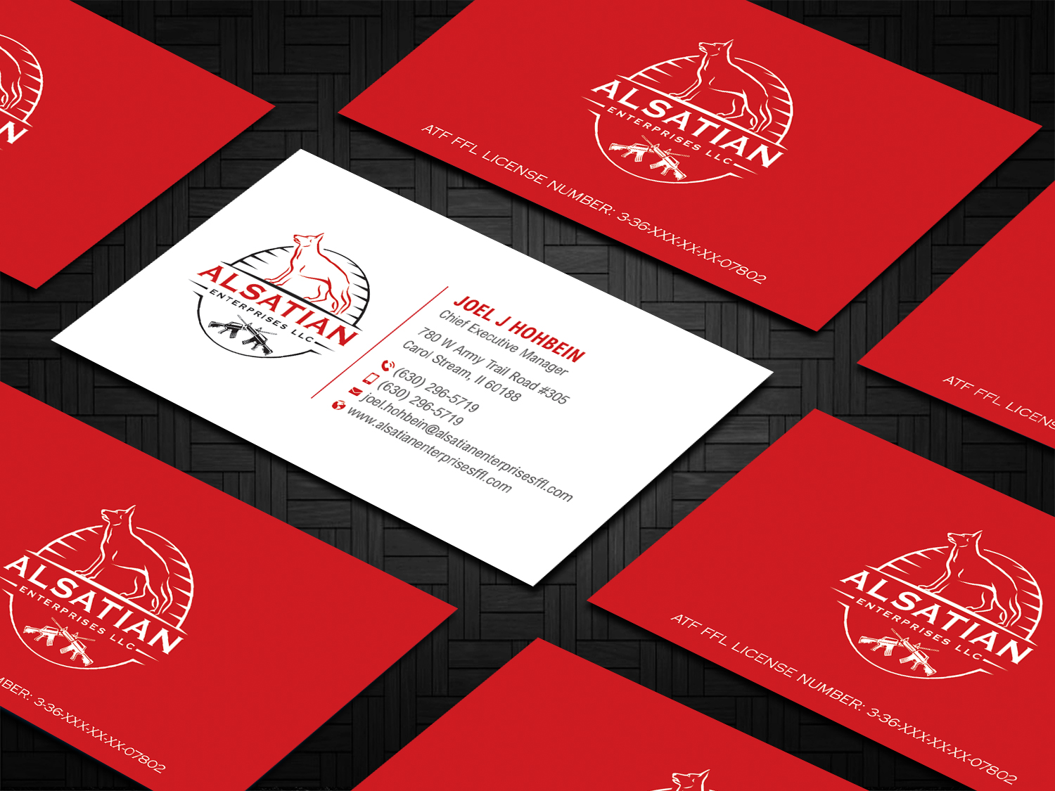 Business Card Design by DesignShout for Alsatian Enterprises LLC  | Design #29123878