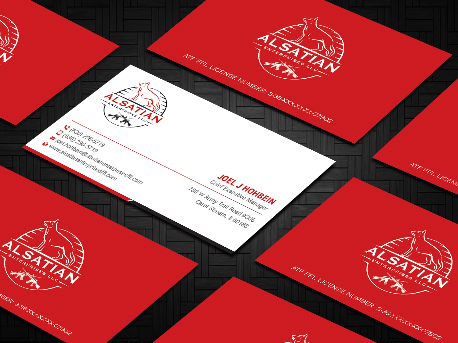 Diseño de Tarjeta de Presentación por DesignShout para Alsatian Enterprises LLC  | Diseño #29123891