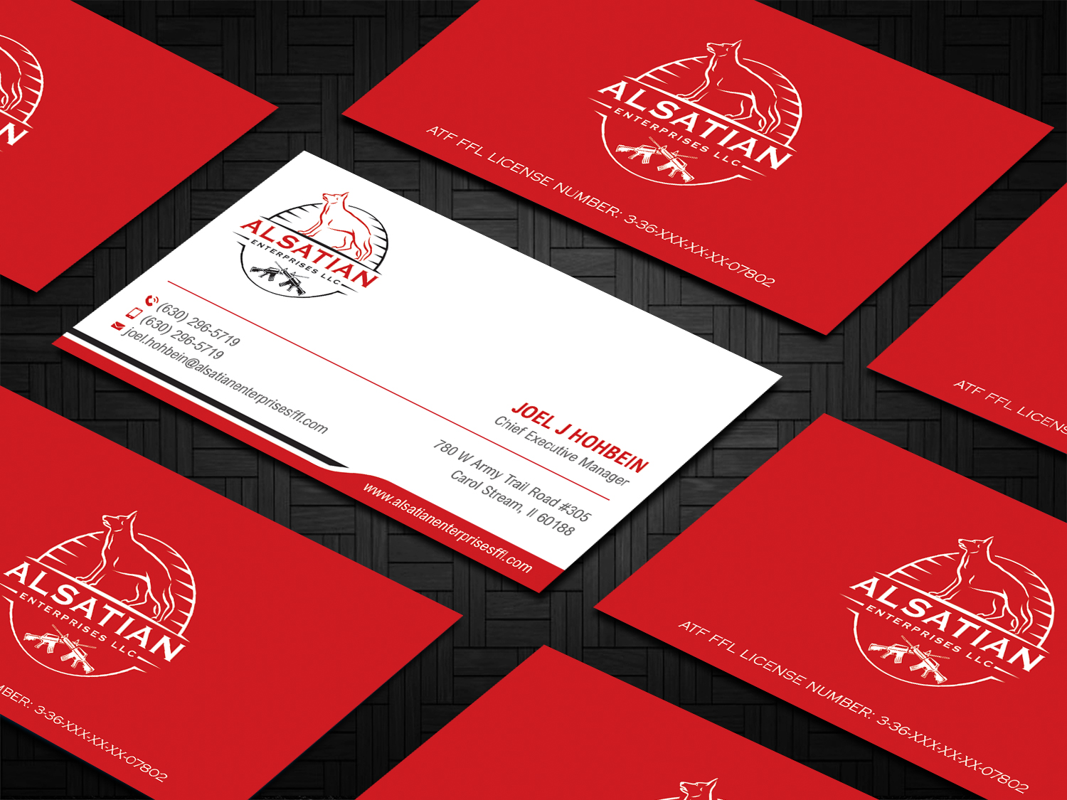 Business Card Design by DesignShout for Alsatian Enterprises LLC  | Design #29124466