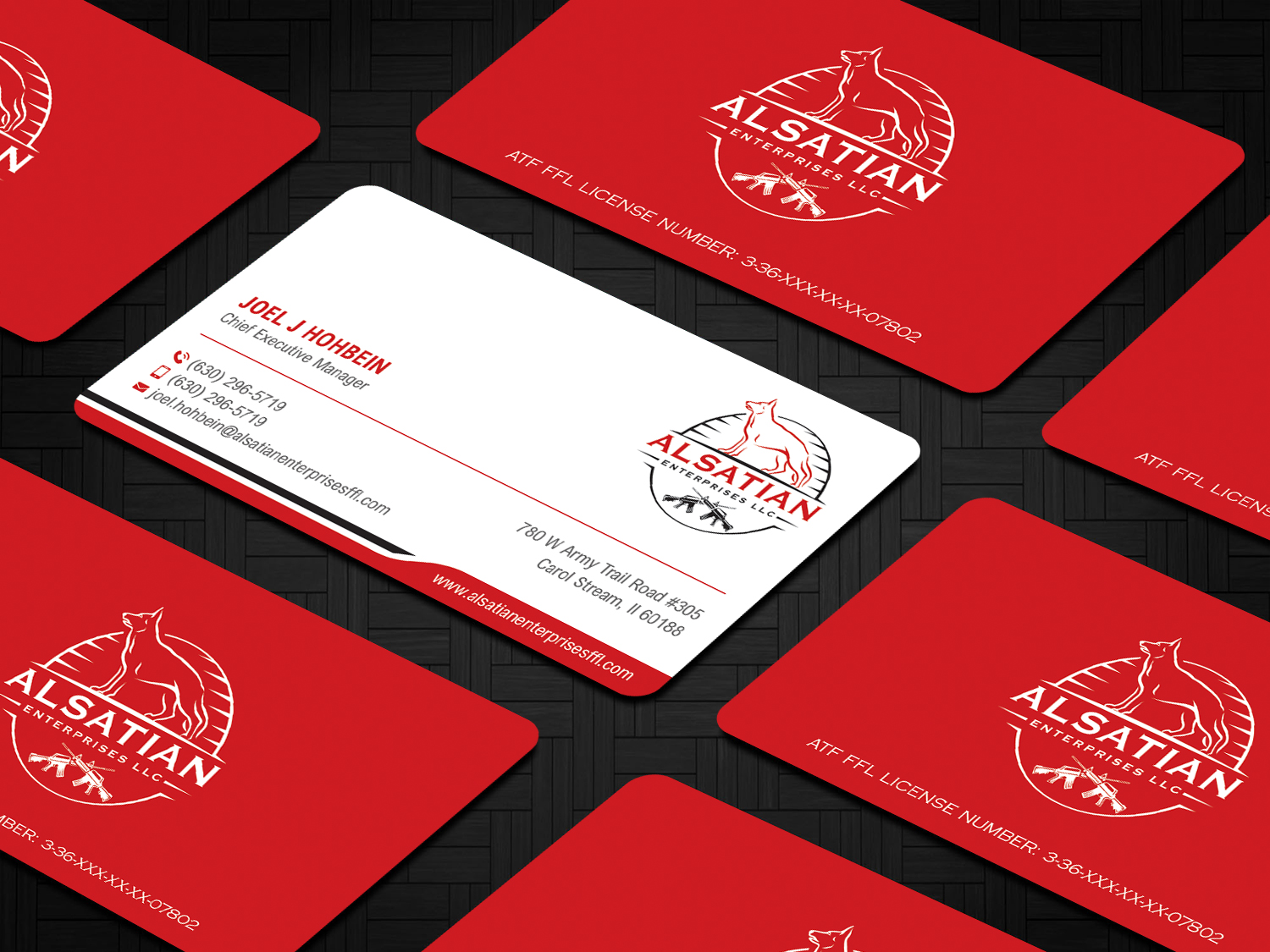 Diseño de Tarjeta de Presentación por DesignShout para Alsatian Enterprises LLC  | Diseño #29124467