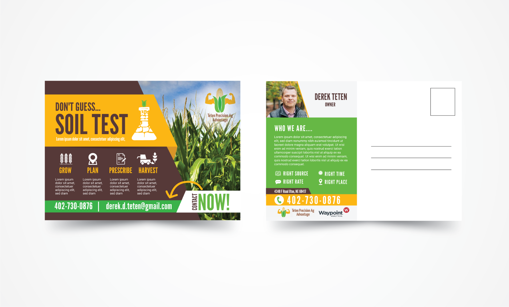 Postkarten-Design von JK18 für Teten Precision Ag Advantage | Design #29085247