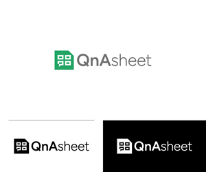 It does not have to have any text, but could have QnAsheet (or similar as discussed above) | Diseño de Logo por WahyuHMD