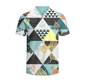 Fun loud polo design with retro/ abstract shapes and elements. | Diseño de Camiseta por CREARTIVE