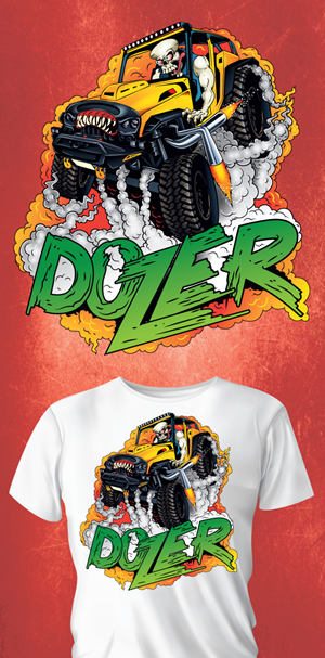 DOZER CHARACTER | Diseño de Camiseta por ally designs