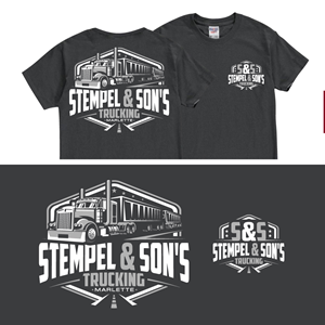 Stempel & Son's Trucking T shirt design for employee uniforms | Diseño de Camiseta por OR-PiXEL STUDIO ™
