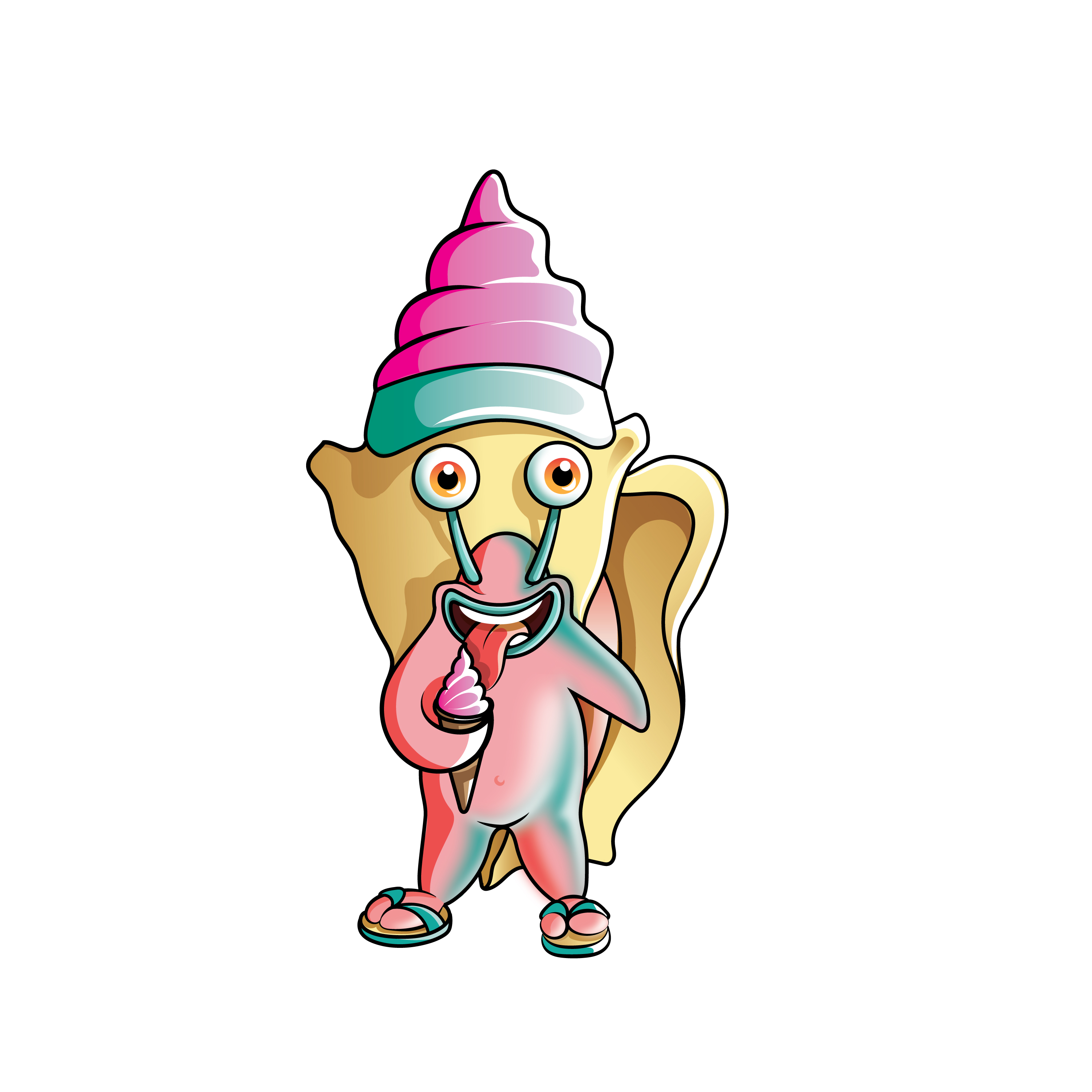 Mascot Design by Prageeth for Conch Custard, Inc. | Design #29116926