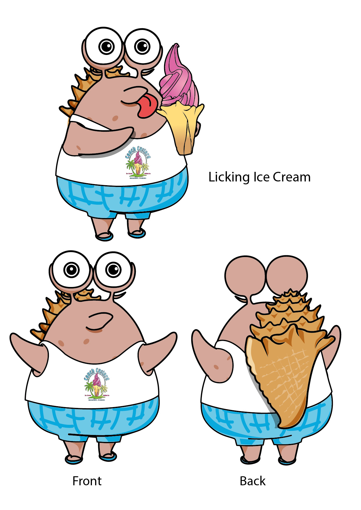 Mascot Design by Mavis Goh for Conch Custard, Inc. | Design #29149918