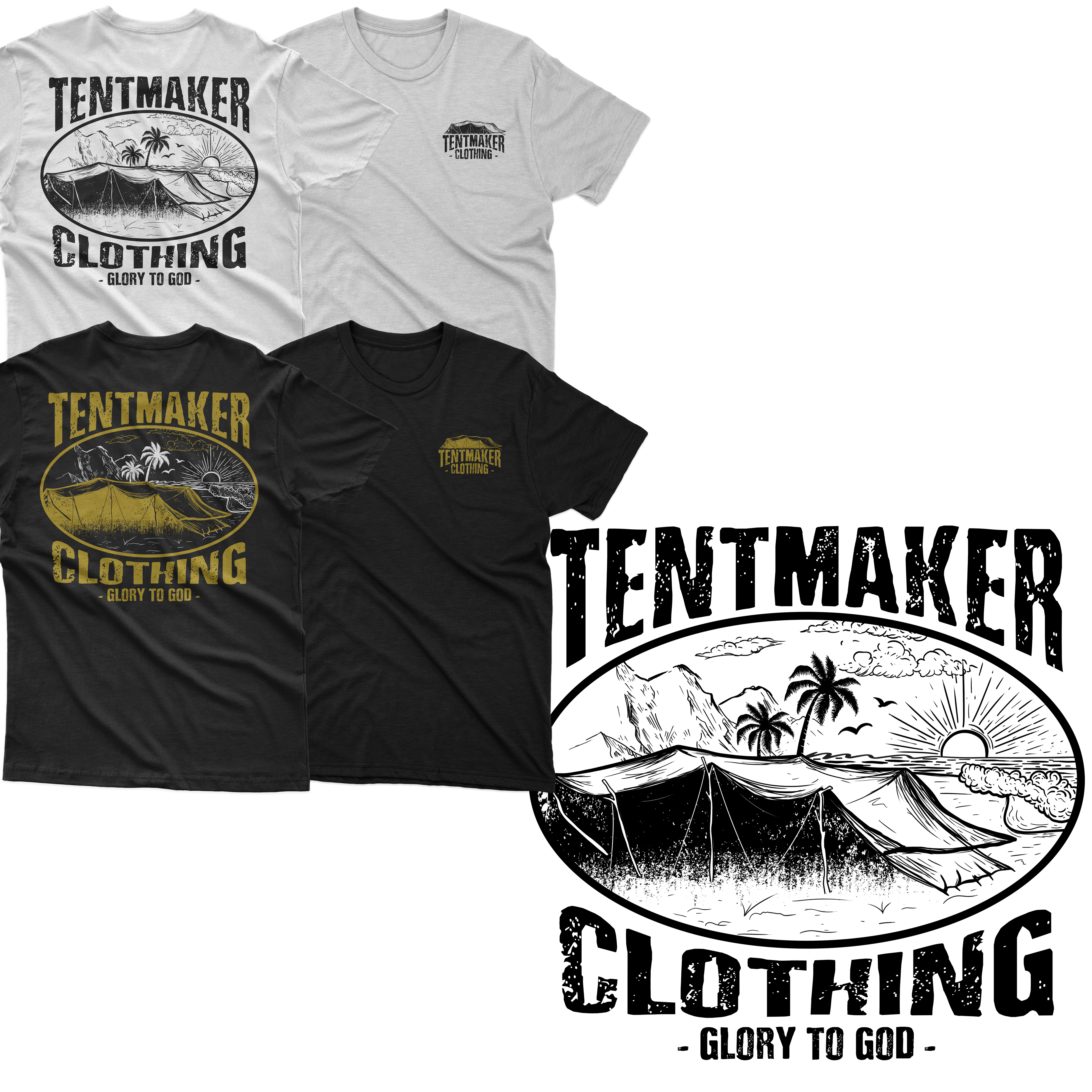 T-shirt Design by BUTTER work for Tent Maker Clothing Co. | Design #29098654