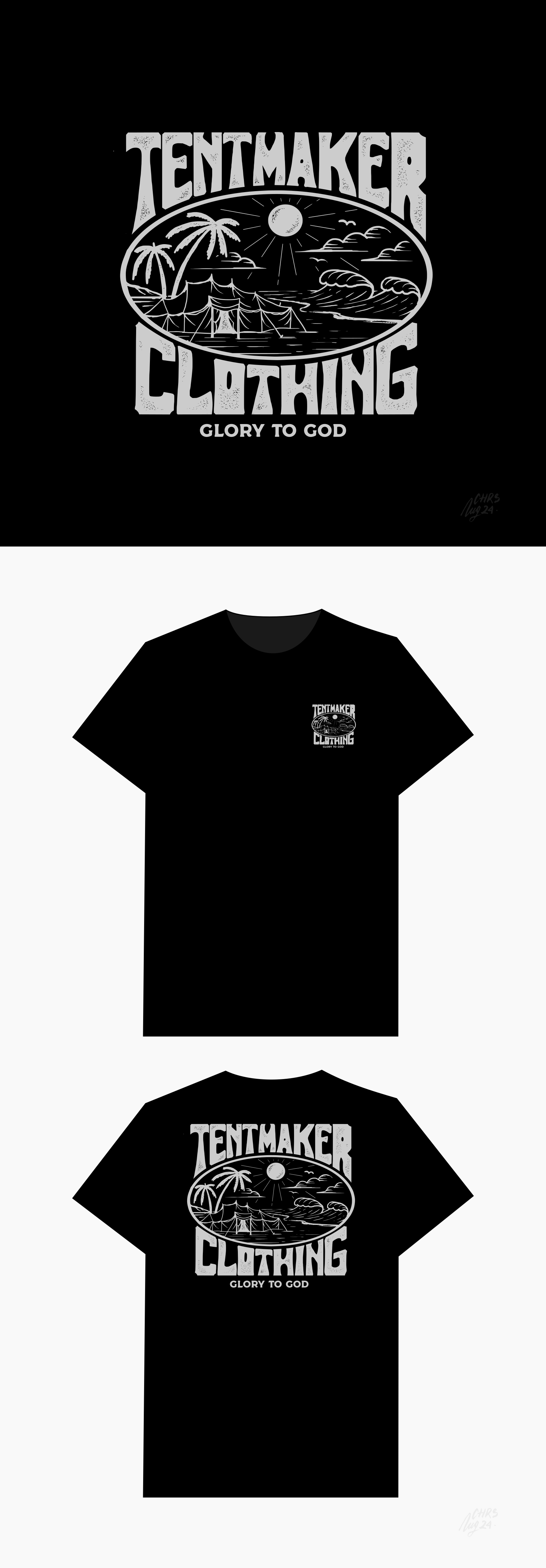 Diseño de Camiseta por chrisnug24 para Tent Maker Clothing Co. | Diseño #29088052