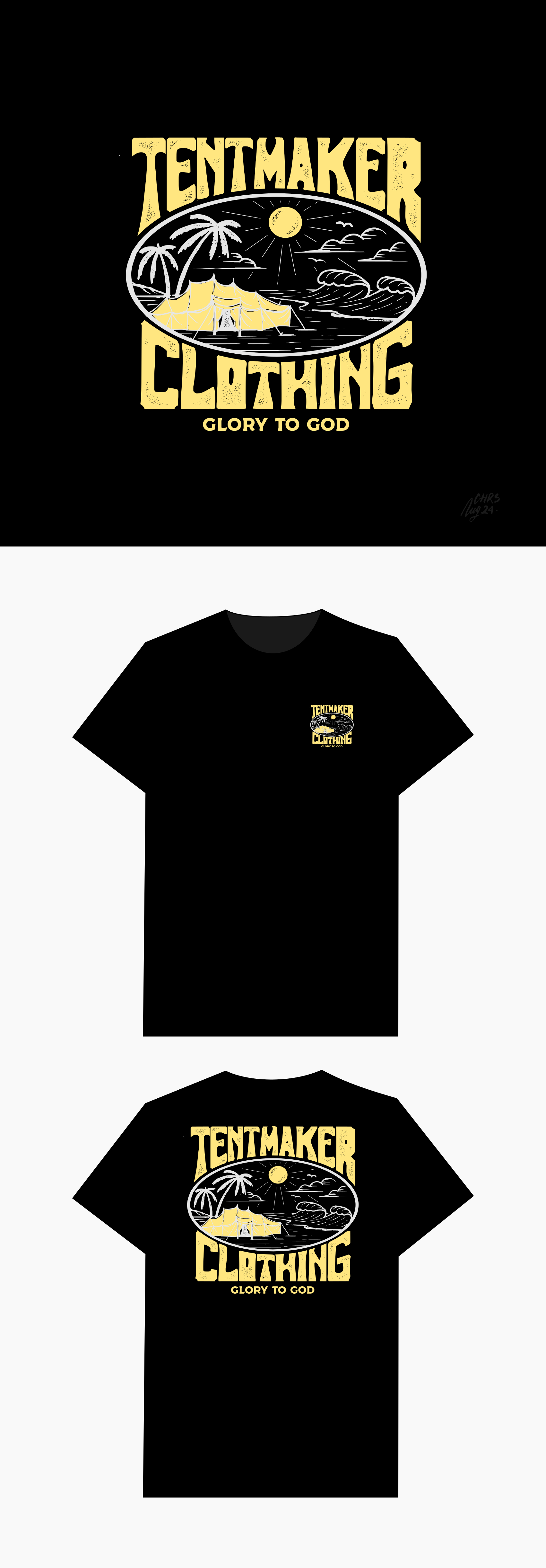 Diseño de Camiseta por chrisnug24 para Tent Maker Clothing Co. | Diseño #29092999