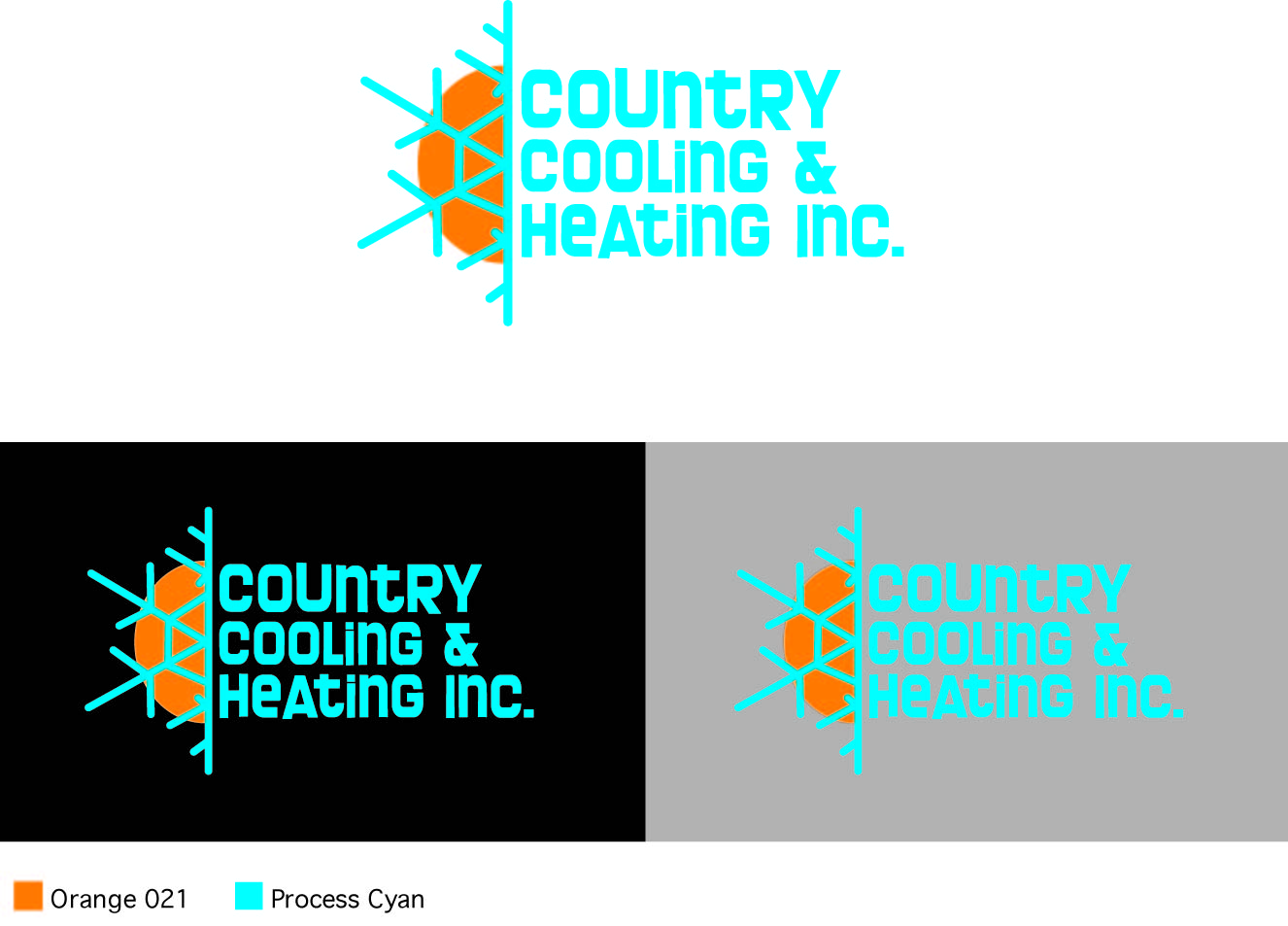 Diseño de Logo por TownTrend para Country Cooling & Heating Inc | Diseño #67036