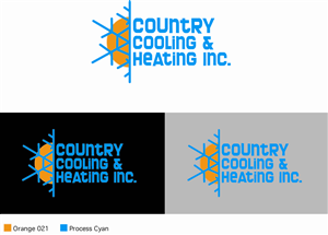 Logo Design by TownTrend for Country Cooling & Heating Inc | Design: #67036