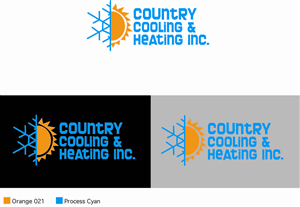 Logo Design by TownTrend for Country Cooling & Heating Inc | Design: #67039