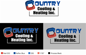 Logo Design by TownTrend for Country Cooling & Heating Inc | Design: #67044