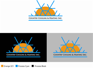 Diseño de Logo por TownTrend para Country Cooling & Heating Inc | Diseño: #67059