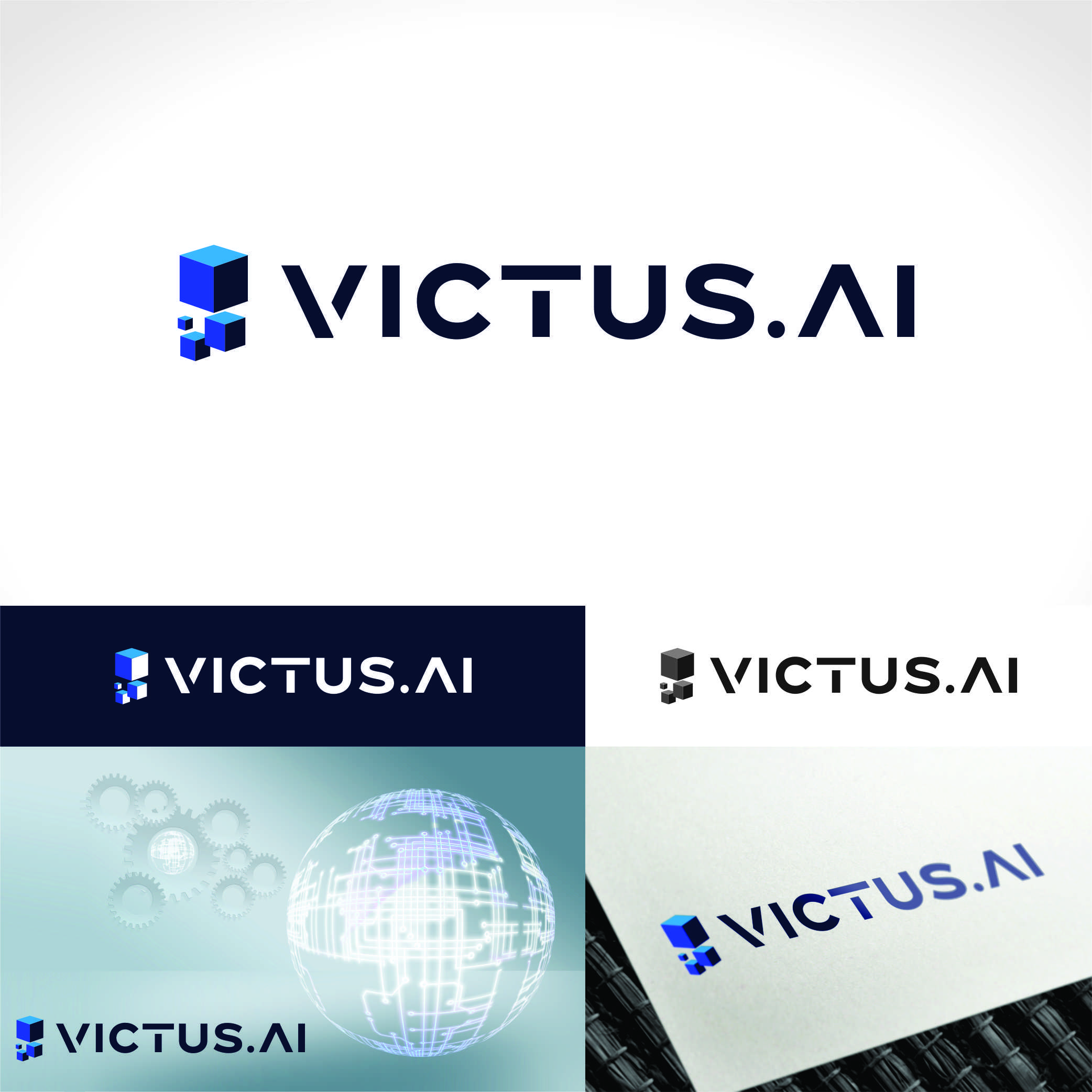 Logo Design by Nicolene Barnard for VICTUS AI | Design #29121650