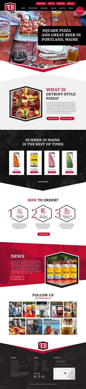 Foundation Brewing Company New Website with Food Ordering | Web Design by MAHABA