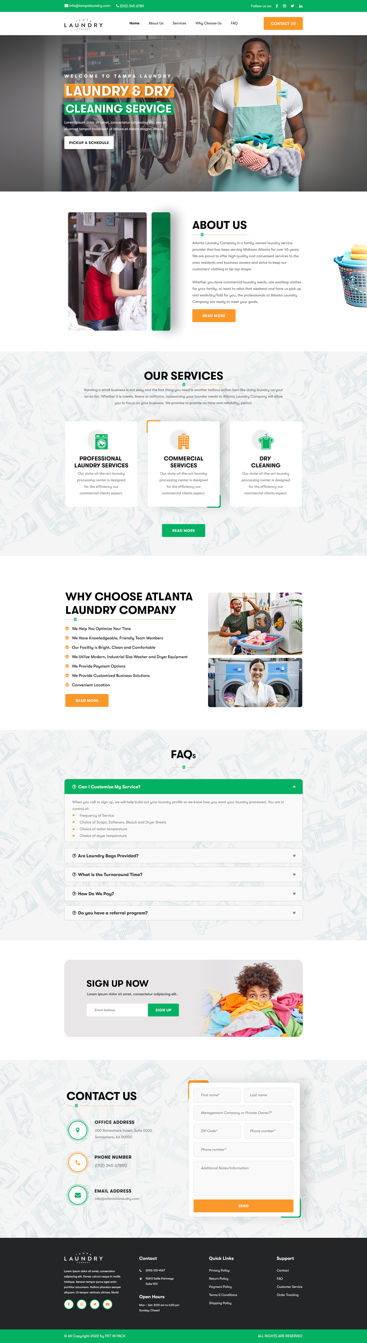 Web Design by Hussan for Atlanta Laundry Company, Inc. | Design #29095774