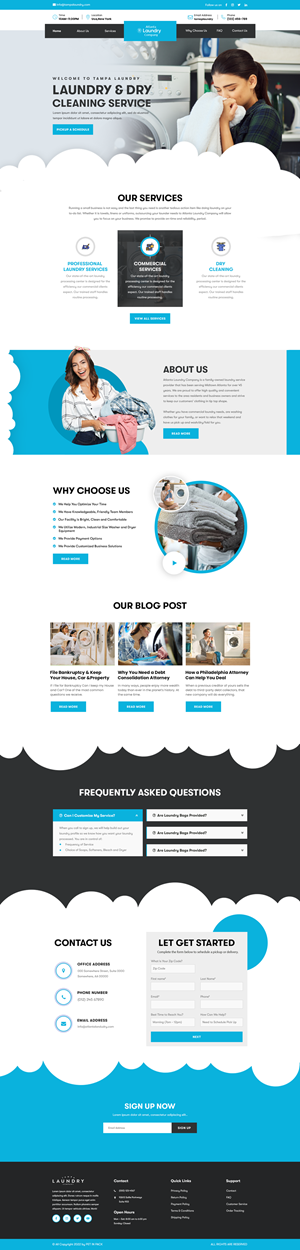 Web Design by Hussan for Atlanta Laundry Company, Inc. | Design: #29113163