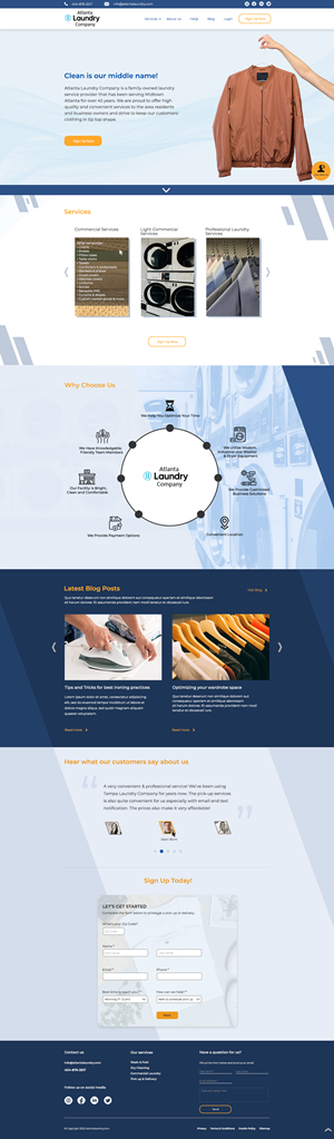 Web-Design von C9 Designs für Atlanta Laundry Company, Inc. | Design #29105699