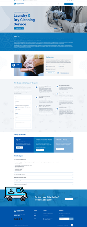 Web Design by  Artman for Atlanta Laundry Company, Inc. | Design: #29115943